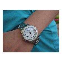 Load image into Gallery viewer, Victorinox Maverick 241699 Stainless Steel Case With Bezel On White Dial With Silver Markers On Stainless Steel Worn Shot
