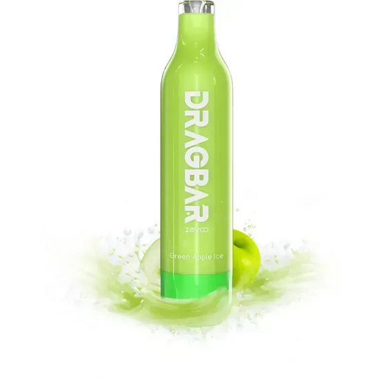 ZoVoo Dragbar Green Apple Ice 2200 Puffs Disposable Vape Pod 50mg Nicotine
