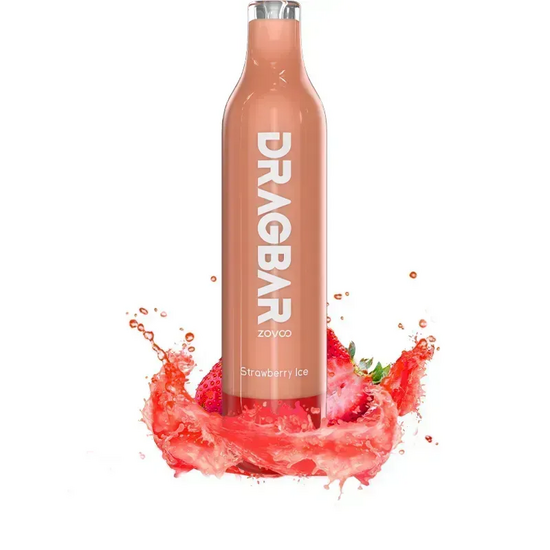 ZoVoo Dragbar Strawberry Ice 5000 Puffs Disposable Vape Pod 50mg Nicotine